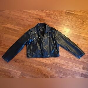 Zara Black Faux Leather Jacket